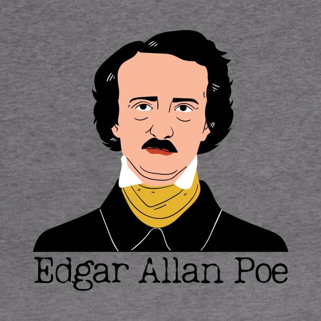 Edgar Allan Poe Picture Design by WrittersQuotes